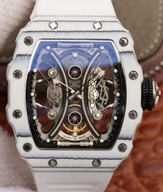 Replica Richard Mille RM 53-01 Tourbillon Pablo Mac Donough White Carbon White Rubber